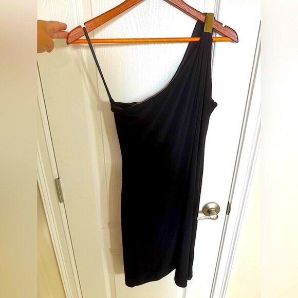 Calvin Klein One Shoulder Little Black Dress in Small - Picture 2 of 8